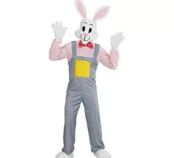 Costume da coniglio di campagna con guanti da uomo
