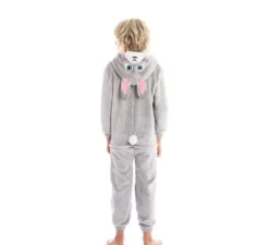 Costume da coniglio grigio e bianco per bambini