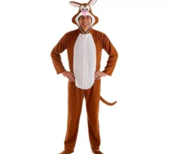 Costume da coniglio marrone per adulti