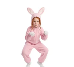 Costume da coniglio rosa per bambini