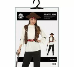Costume da corsaro pirata dei sette mari per adolescente