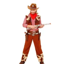 Costume da cowboy a quadri per bambino