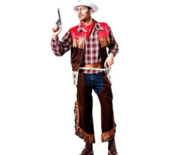 Costume da cowboy marrone per un uomo