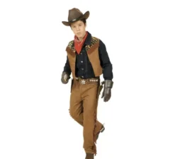 Costume da cowboy o indiano 2 in 1 per bambini e adolescenti