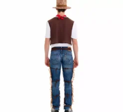 Costume da cowboy western con gambali per uomo