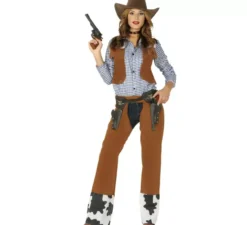 Costume da cowgirl con gilet per donna