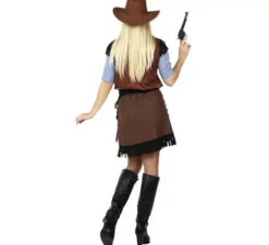 Costume da cowgirl con stampa mucca per donna