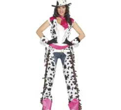 Costume da cowgirl rodeo rosa
