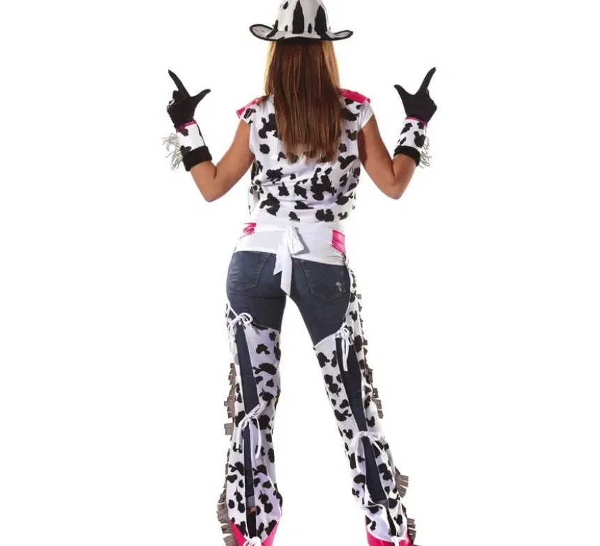 Costume da cowgirl rodeo rosa
