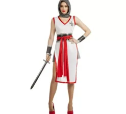 Costume da crociato bianco per donna