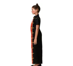 Costume da dama cinese nero e rosso per bambina