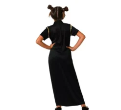 Costume da dama cinese nero e rosso per bambina