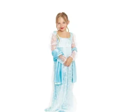 Costume da dama inglese di colore azzurro per bambina