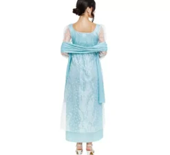 Costume da dama inglese di colore azzurro per donna