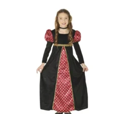 Costume da Dama medievale nero perbambina