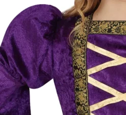Costume da dama medievale viola per bambina