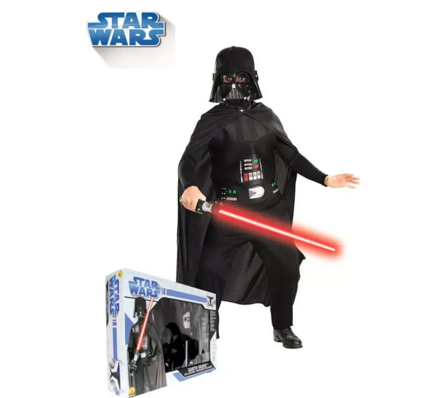 Costume da darth vader con spada in scatola