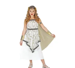 Costume da dea greca per bambina con mantello
