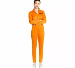 Costume da detenuto arancione per donna