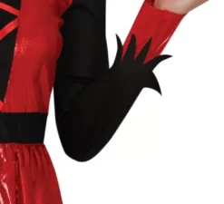 Costume da diavolo rosso e nero per donna