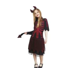 Costume da diavolo scheletro per bambina