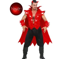 Costume da diavolo seducente e luminoso da uomo