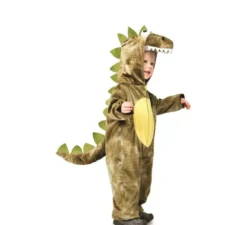 Costume da dinosauro dinosauro verde ruggente con coda per bambini
