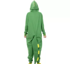Costume da dinosauro Kugurumi verde e giallo per adulto