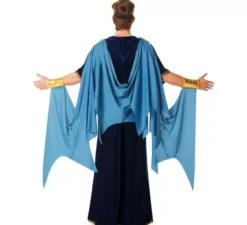 Costume da dio greco Ade con mantello per uomo