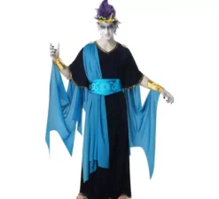 Costume da dio greco Ade con mantello per uomo