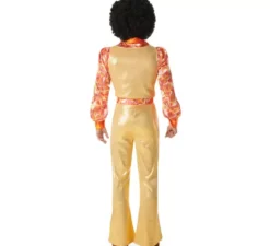 Costume da Disco Boy dorato anni '70 da uomo