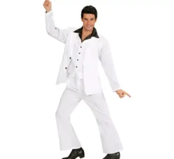 Costume da Disco Fever in abito bianco per uomo