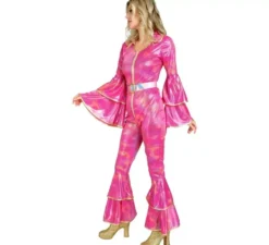 Costume da discoteca alla moda anni '70 per donna