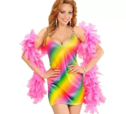 Costume da discoteca arcobaleno per donna