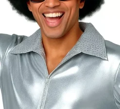 Costume da discoteca argentato per uomo