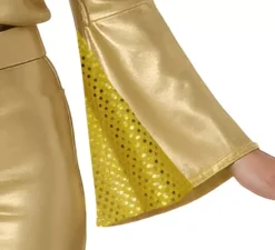 Costume da discoteca dorato da donna