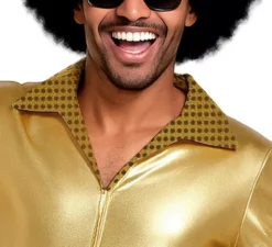 Costume da discoteca dorato da uomo