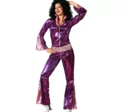 Costume da discoteca fucsia per donna