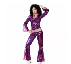 Costume da discoteca fucsia per donna