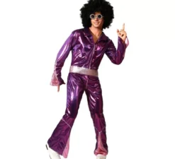 Costume da discoteca fucsia per uomo