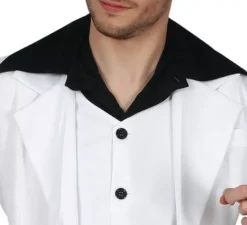 Costume da discoteca in bianco e nero per uomo