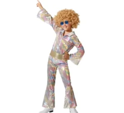 Costume da discoteca multicolore per bambina