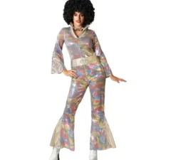 Costume da discoteca multicolore per donna