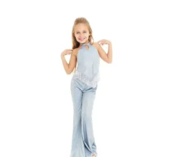 Costume da discoteca scintillante per bambina
