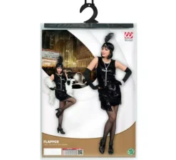 Costume da donna Charleston anni '20 con frange e glitter