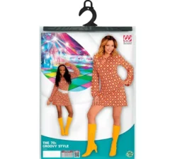 Costume da donna con diamanti arancioni anni '70