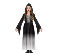 Costume da donna gotica grigia per ragazze