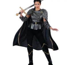 Costume da donna vichinga in argento con mantello per donna