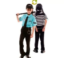 Costume da doppia polizia e ladro per bambini
