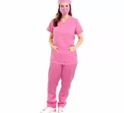 Costume da dottoressa rosa per donna